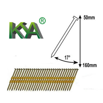 Plastic Collated 17 Degree Galvanized Strip Nails